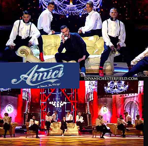 noleggio divano chester programma Finale'Amici' Mediaset