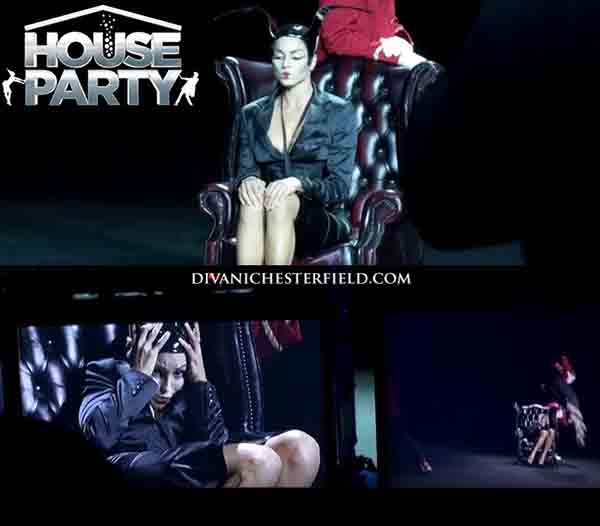 Poltrone Chesterfield Noleggio programma HOUSE PARTY - Mediaset 